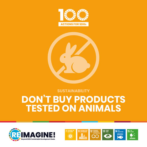 Don’t buy products tested on animals